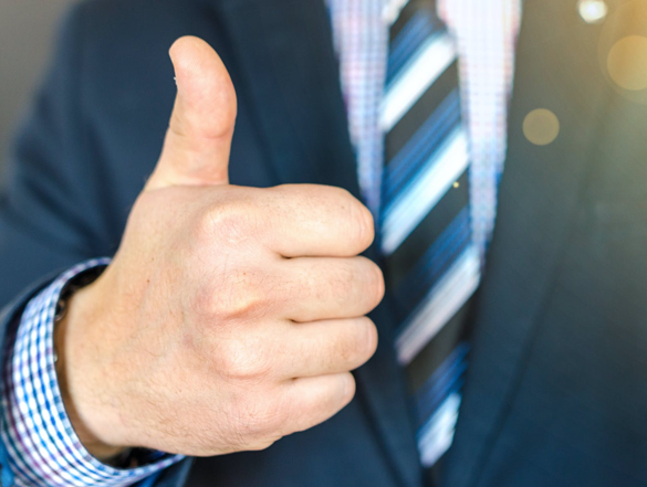 Thumbs Up for Success